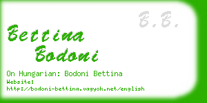 bettina bodoni business card